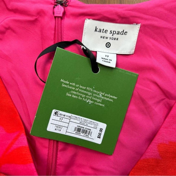Kate Spade Pink Floral Peplum Sleeveless Midi Dress, 17 - Picture 6 of 8